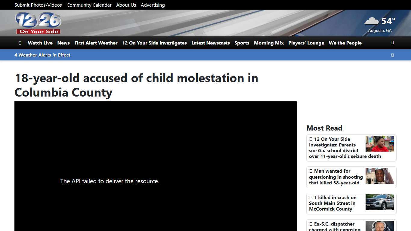 18-year-old accused of child molestation in Columbia County