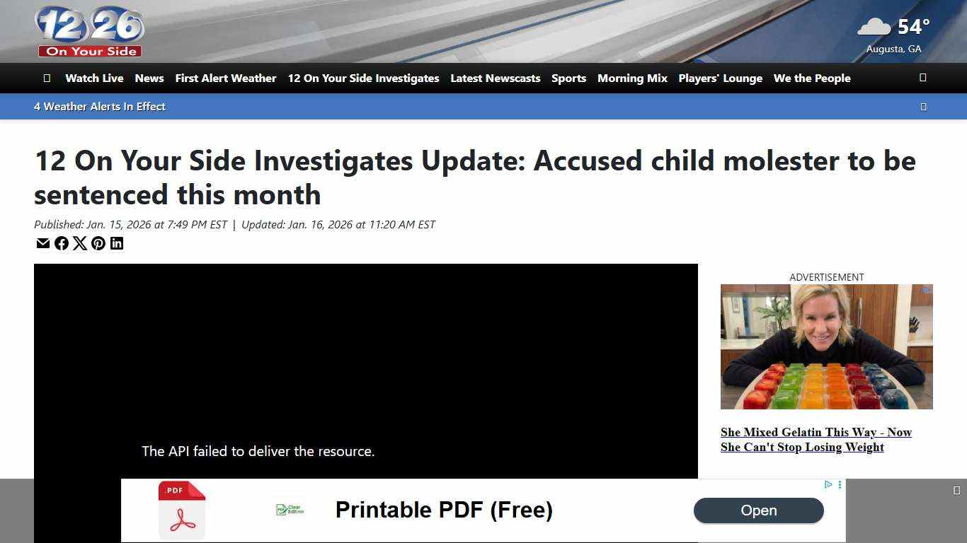 12 On Your Side Investigates Update: Accused child molester to be sentenced this month